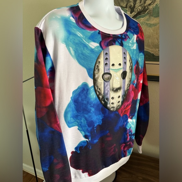 STREETZ IZ WATCHIN Jason Voorhees Friday the 13th Crewneck Sweatshirt 
Men’s 2XL - Picture 4 of 12